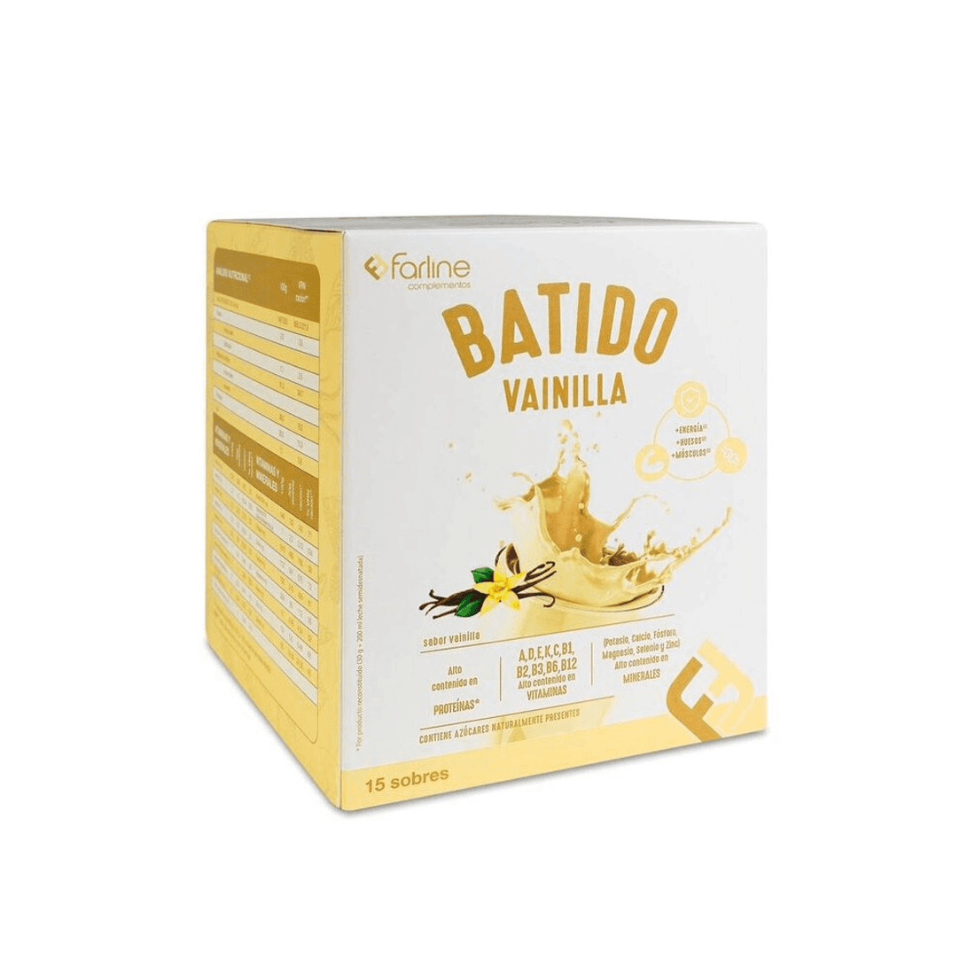 Farline Complementos Batido Sabor Vainilla 15 sobres x 30g